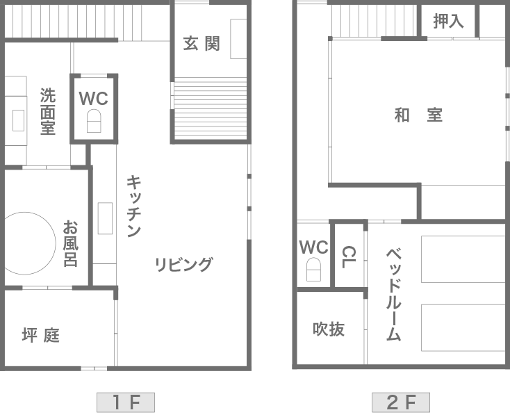 1F・2F間取り図