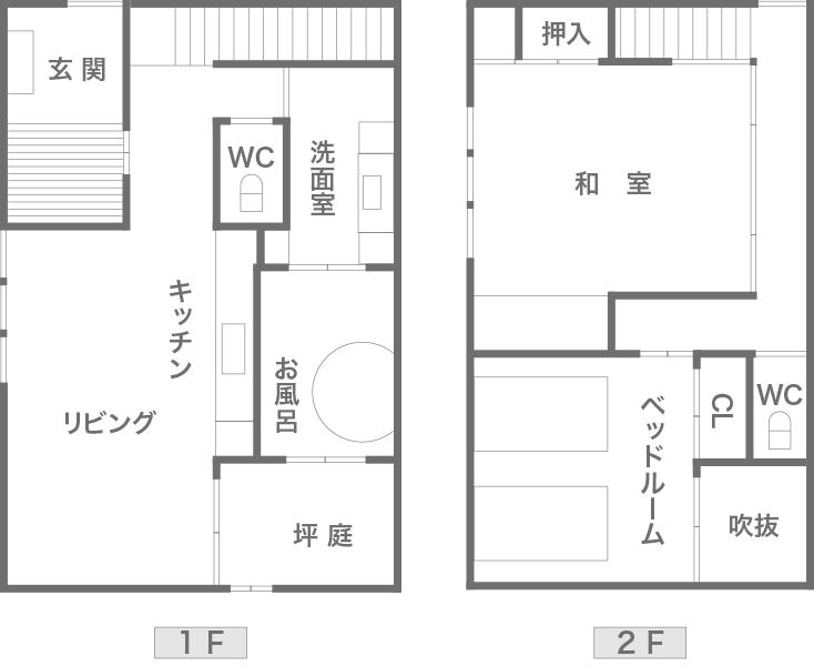 1F・2F間取り図