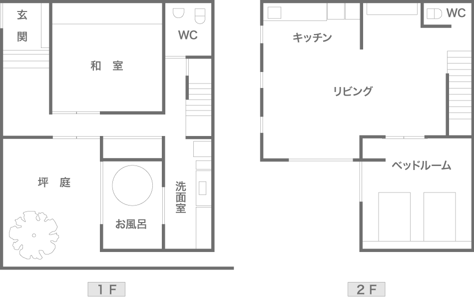 1F・2F間取り図